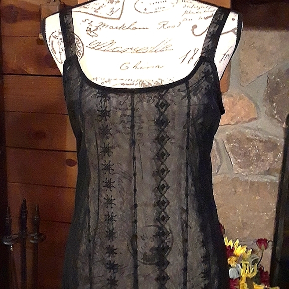 Sheer lace & mesh nightie - Picture 2 of 7